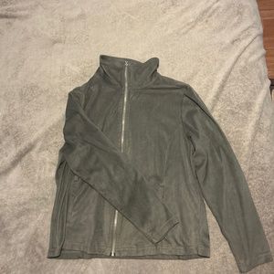 Grey faux suede jacket